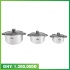 BỘ 3 NỒI INOX ĐÁY TỪ 5 ĐÁY TODAY BN81